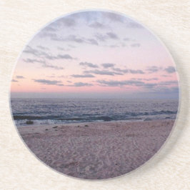 porta copos 'Pink & Blue Beach no amanhecer'
