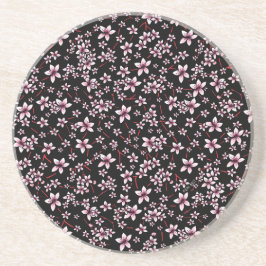 Porta-copos Pink Cherry Blossoms On Black