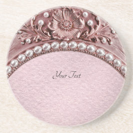 Porta-copos Pink Flower Sandstone Coaster
