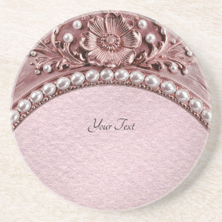 Porta-copos Pink Flower Sandstone Coaster