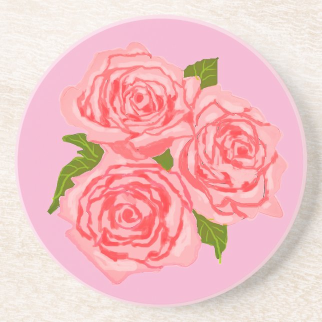 Porta-copos Pink roses (Frente)