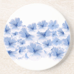 Porta-copos Pintor floral de flor pastel azul