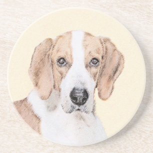 Porta-copos Pintura Americana de Foxhound - Arte Cachorro Orig