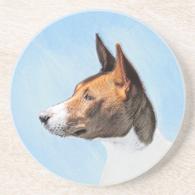 Porta-copos Pintura Basenji - Arte Original Custa (Frente)