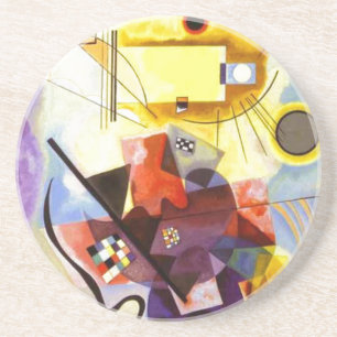 Porta-copos Pintura de Abstrato Amarelo Azul Kandinsky