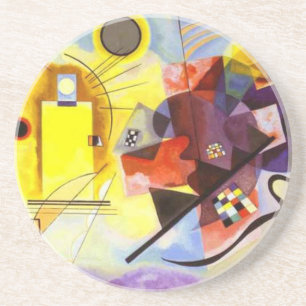 Porta-copos Pintura de Abstrato Amarelo Azul Kandinsky