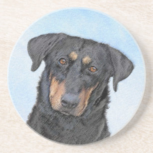 Porta-copos Pintura de Beauceron - Arte de Cão Original Bonit