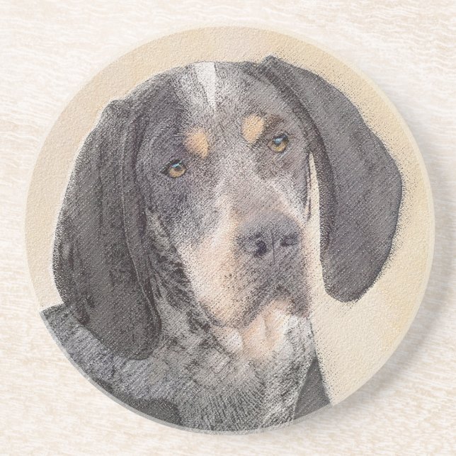 Porta-copos Pintura de Connhound Bluetick - Cachorro Original  (Frente)