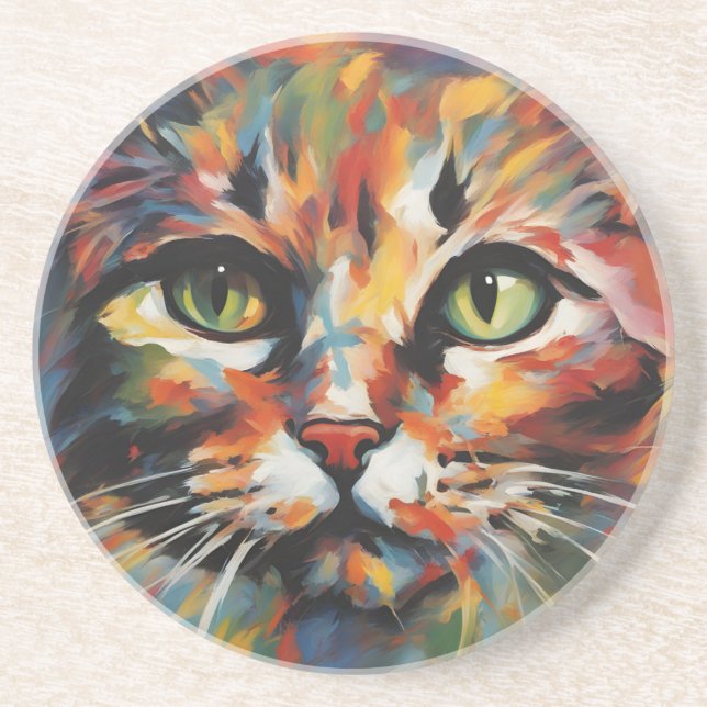 Porta-copos Pintura de Gatos (Frente)