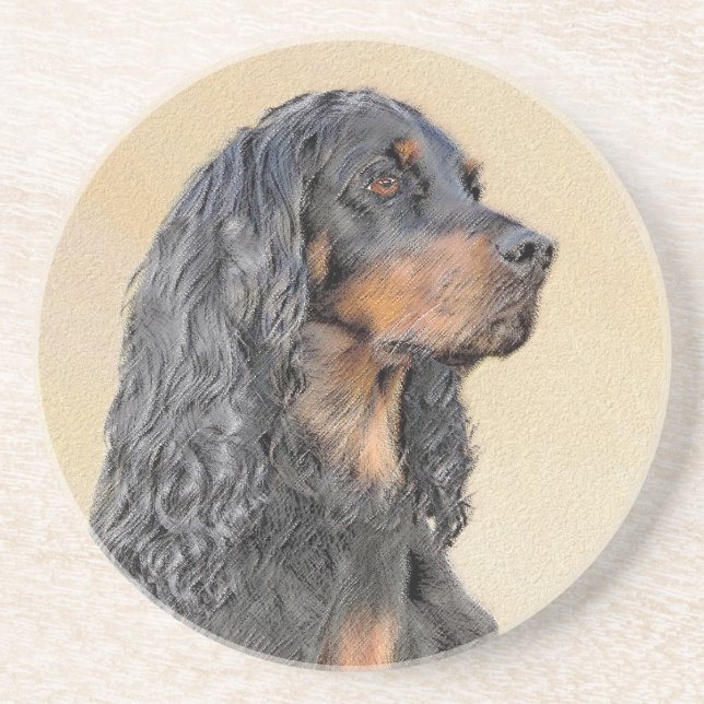 Porta-copos Pintura de Gordon Setter - Arte de Cachorro Origin (Frente)