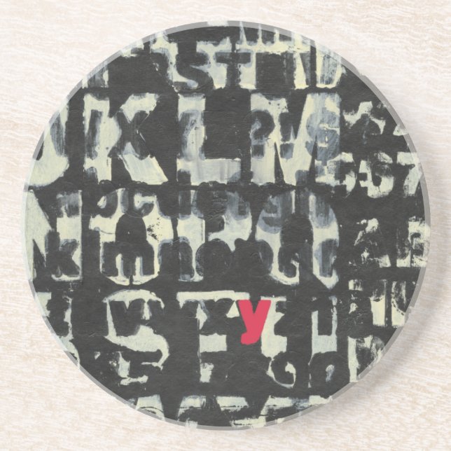 Porta-copos Pintura em alfabeto por Norman Wyatt (Frente)