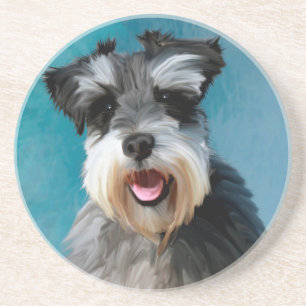 Porta-copos Pintura em Aquarela do Schnauzer Miniatura