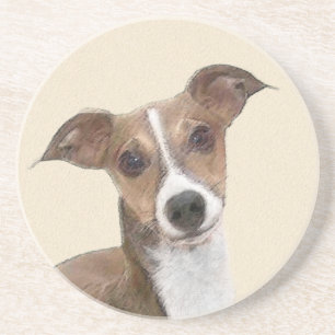 Porta-copos Pintura em Greyhound Italiano - Arte de Cachorro O