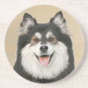 Porta-copos Pintura em Lapfund Finlandês - Arte Cachorra Orig