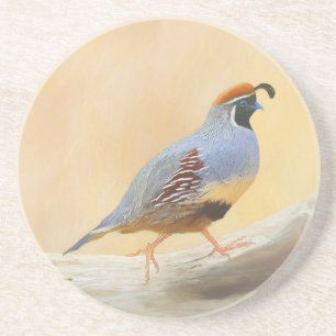 Porta-copos Pintura em Quail de Gambrel — Arte original sobr