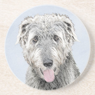 Porta-copos Pintura em Wolfhound Irlandês - Arte em Cachorro 