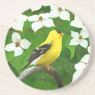 Porta-copos Pintura Goldfinch - Arte Cachorra Original