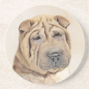 Porta-copos Pintura Shar Pei - Arte Cachorra Original