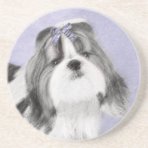Porta-copos Pintura Shih Tzu - Arte Cachorosa Original
