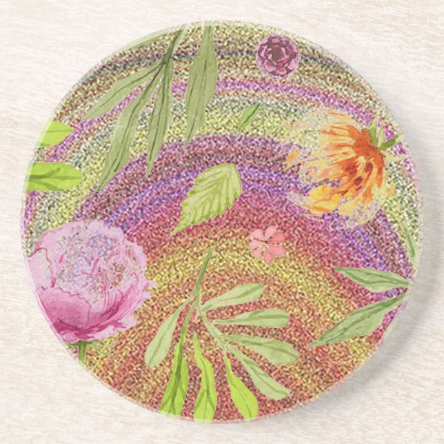 Porta-copos Pires de Cerâmica “Sand Flower” (Frente)