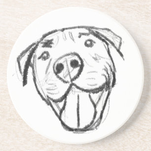 Porta-copos pitbull desenhando simples amantes de cachorro pre