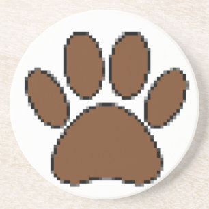 Porta-copos Pixel Dog Paw Print