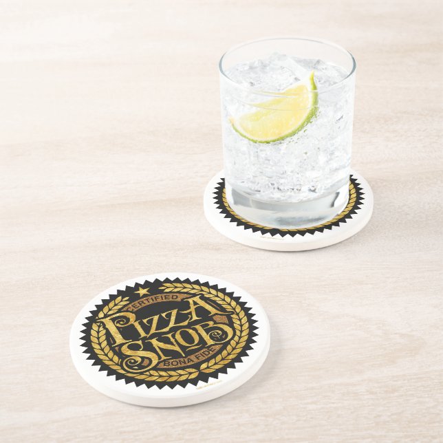 Porta-copos Pizza Snob - amante de pizza engraçado (Lateral)