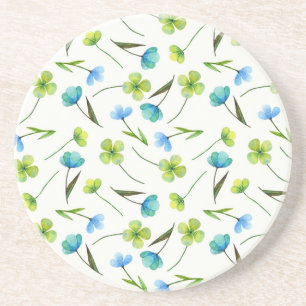 Porta-copos Plantas De Aquarelas: Padrão Floral Sem Costura.