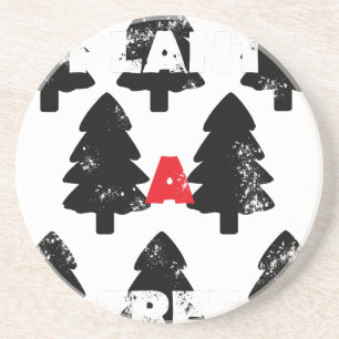 Porta-copos Plante um padrão de árvore