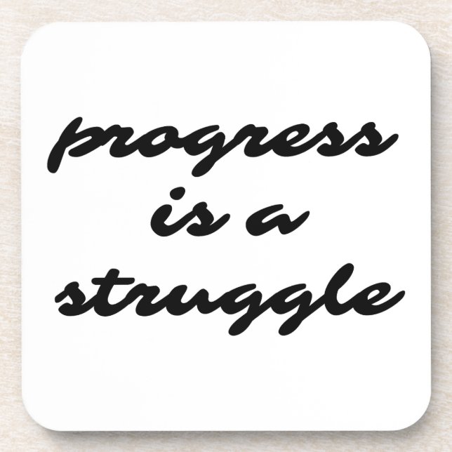 Porta copos plástica do Duro de progresso (Frente)