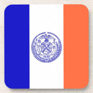 Porta copos plástica dura com a bandeira da Nova