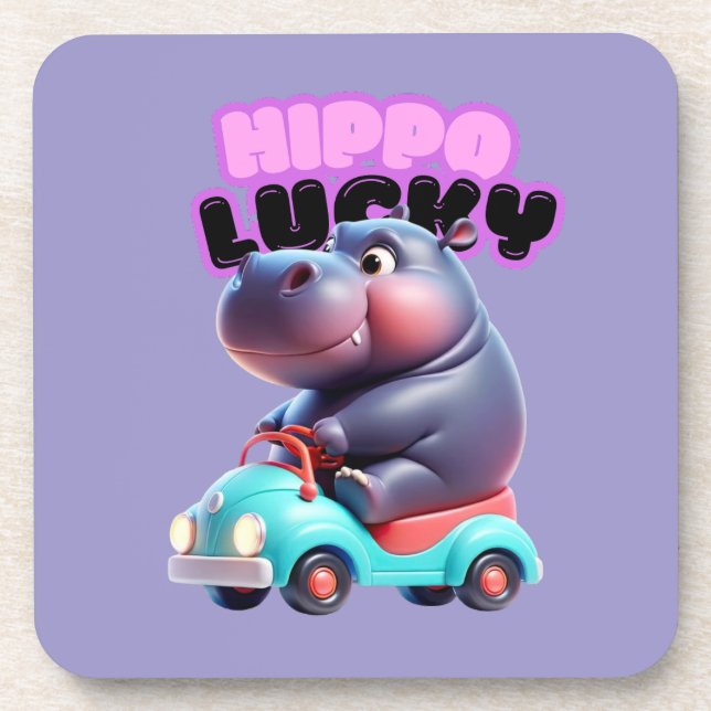 Porta copos Plástica Hippo Charm (Frente)