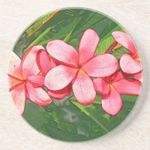 Porta-copos Plumerias rosa