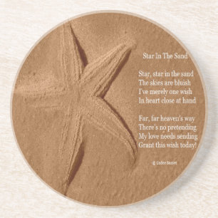 Porta copos Poem Star Na Areia Por Ladee Basset