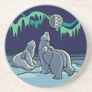 Porta-copos Polar Bear Art Oferece Portas copos de vida selvag