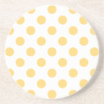 Porta-copos Polkadots amarelos<br><div class="desc">Polkadoes amarelos sobre fundo branco</div>