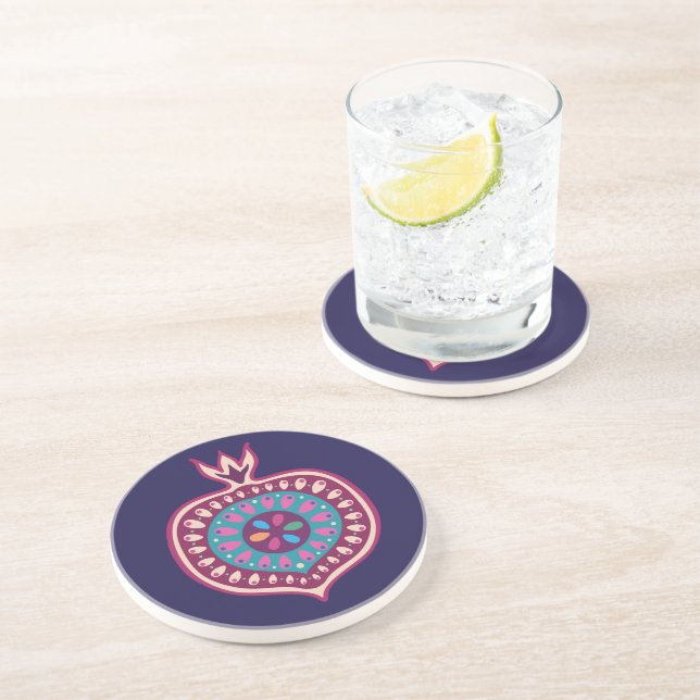 Porta-copos Pomegranato     decorativoCoaster (Lateral)