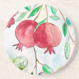 Porta-copos Pomegranato pintura romã Arte de parede