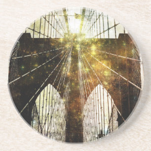 Porta-copos Ponte de Brooklyn Textured do borrão
