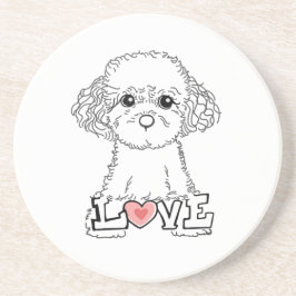 Porta-copos Poodle com Amor