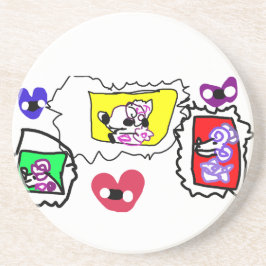 Porta-copos Poodle heart 