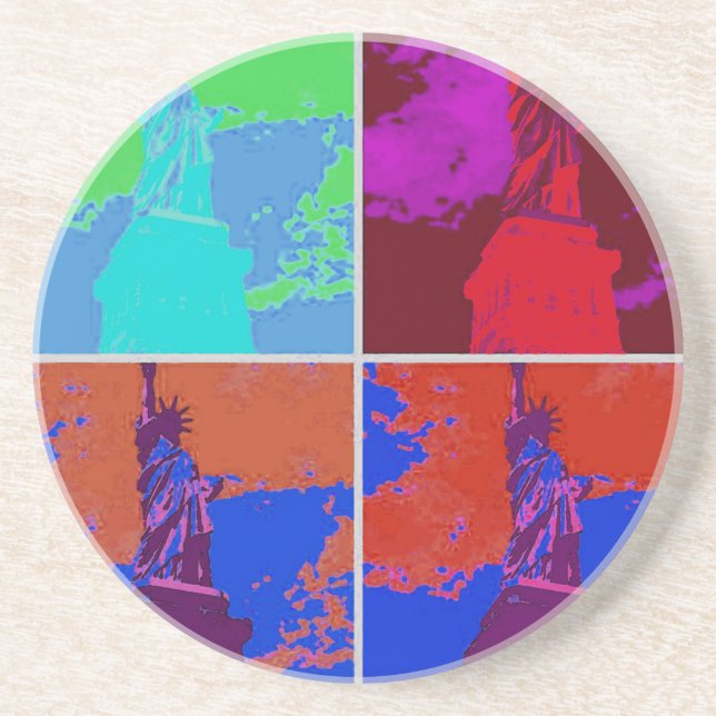 Porta-copos Pop Art Style Estátua da Liberdade (Frente)