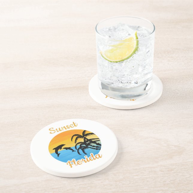 Porta-copos Pôr do sol bonito na Flórida (Lateral)