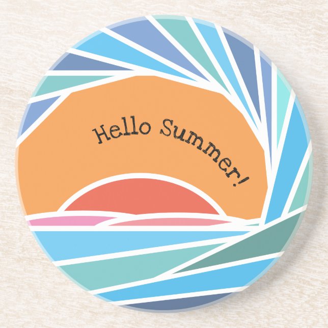 Porta-copos Pôr do sol na onda de barril (Frente)