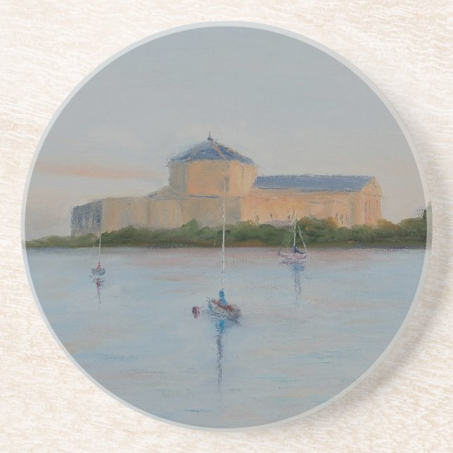 Porta-copos por do sol no shedd (Frente)