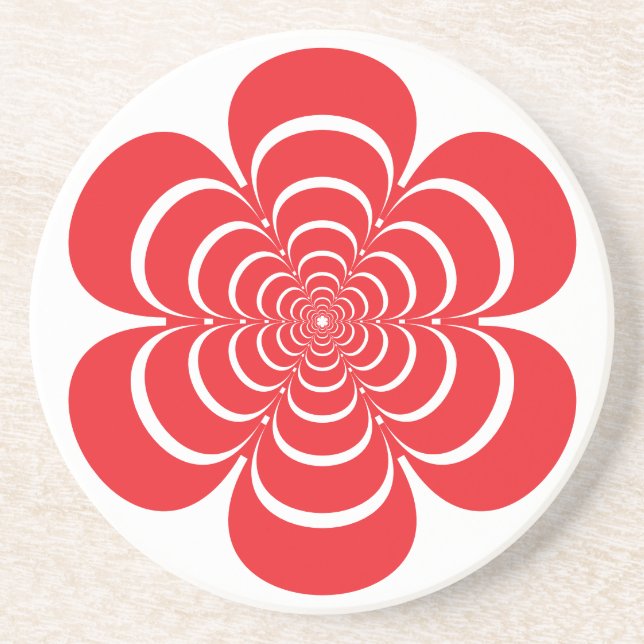 Porta-copos Portas copos de silhueta de flores simples (Frente)