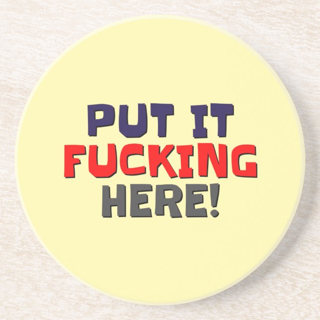 Porta-copos Portas copos do partido Sandstone (Frente)