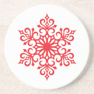 Porta-copos Portas copos Red Snowflake Elegantes