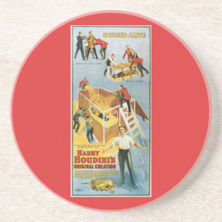Porta-copos Poster vivo enterrado Houdini do mágico do vintage