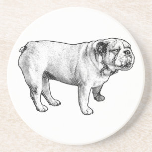 Porta-copos postura pontilhada, bulldog